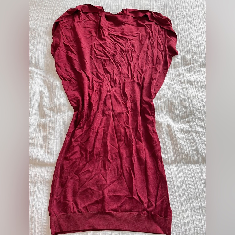 Cos red cap sleeve dress